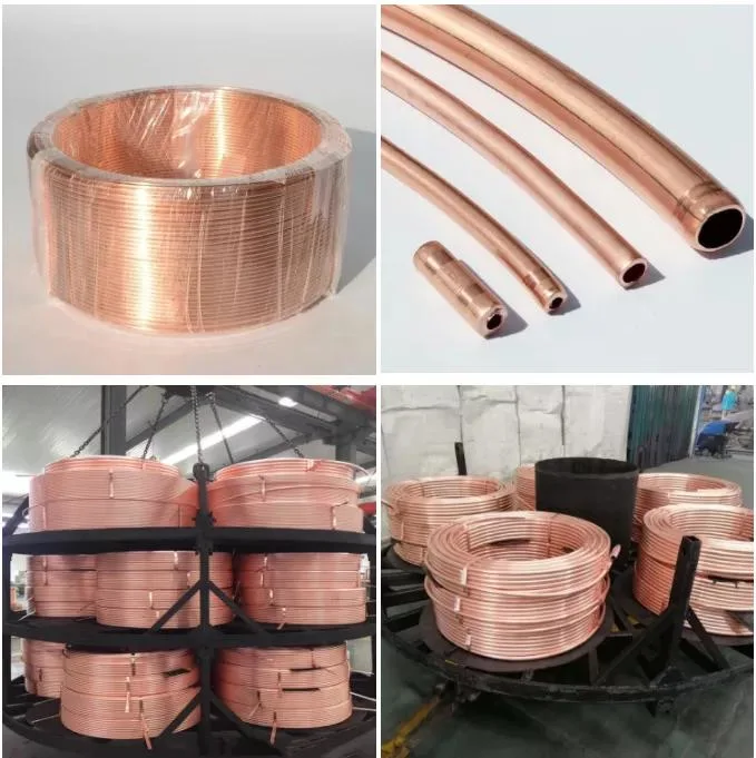 Copper Tube Pipe C11000 C10200 C12000 C12200 Refrigeration ACR Tubings Pancake Coil Copper Seamless 1/4", 3/8", 5/16", 3/4" Coil Pipe / Copper