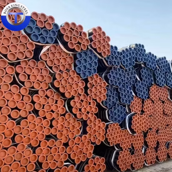  API 5L Psl1/2/ASTM A53/A106 Gr.  B/JIS DIN/A179/A192/A333 X42/X52/X56/X60/65 X70 Tube de tuyau en acier au carbone sans soudure rainuré rond/soudé